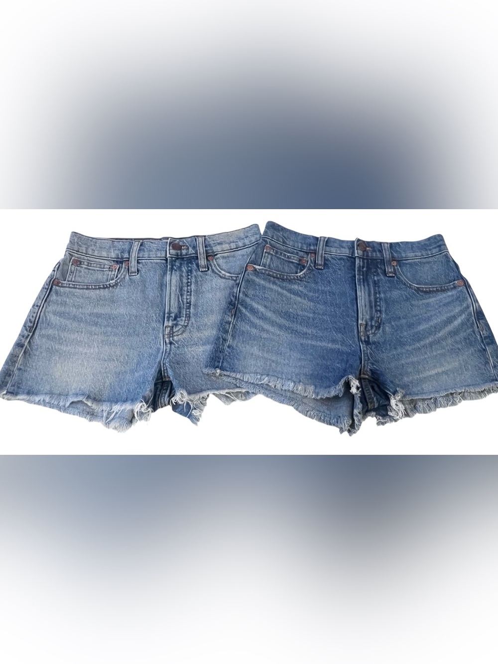 Madewell The Perfect Jean Shorts, Size 25, 2 pairs